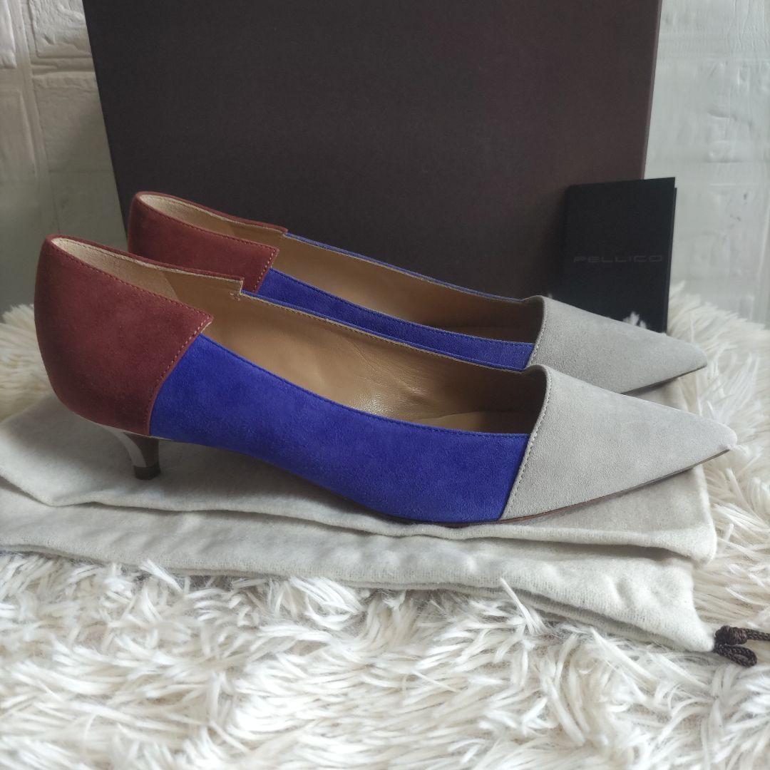 美品✨ PELLICO　ペリーコ　パンプス 　スエード 　マルチパネルパンプス