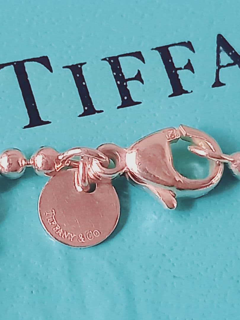 TIFFANY ティファニー ボールチェーン ロング ネックレス シルバー ②