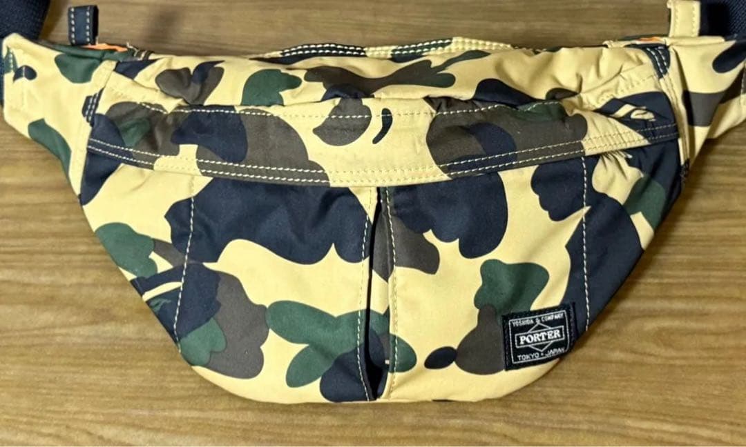 早い者勝ち価格！アベイシングエイプ ポーター コラボ 迷彩 ウエストポーチ