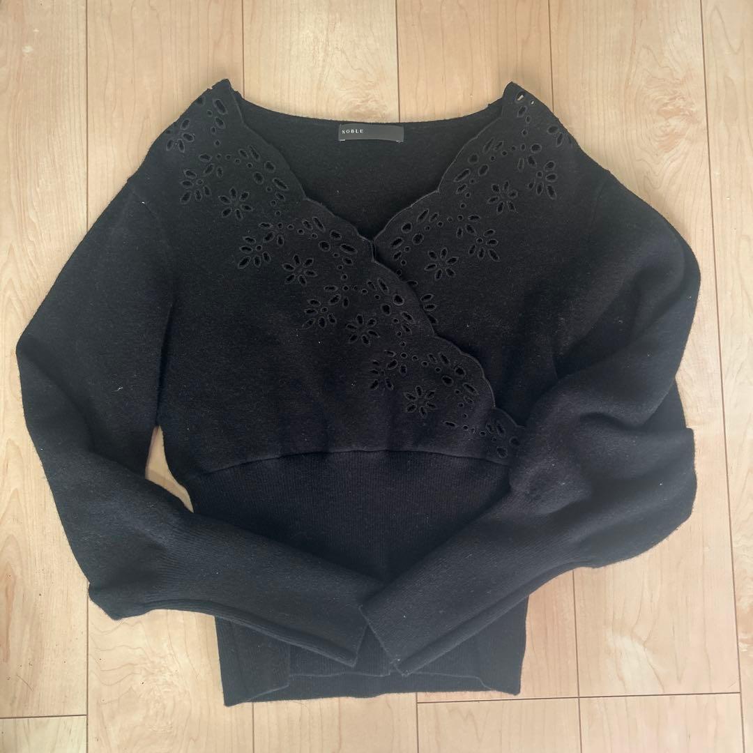 NOBLE ブラック　ニット