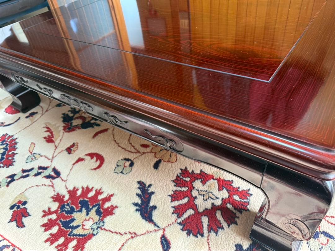 木製座卓 光沢仕上げ 長方形