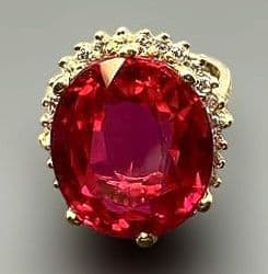 マーフィーアフガニスタン産天然レッドトルマリン23.7CTSV925 指輪