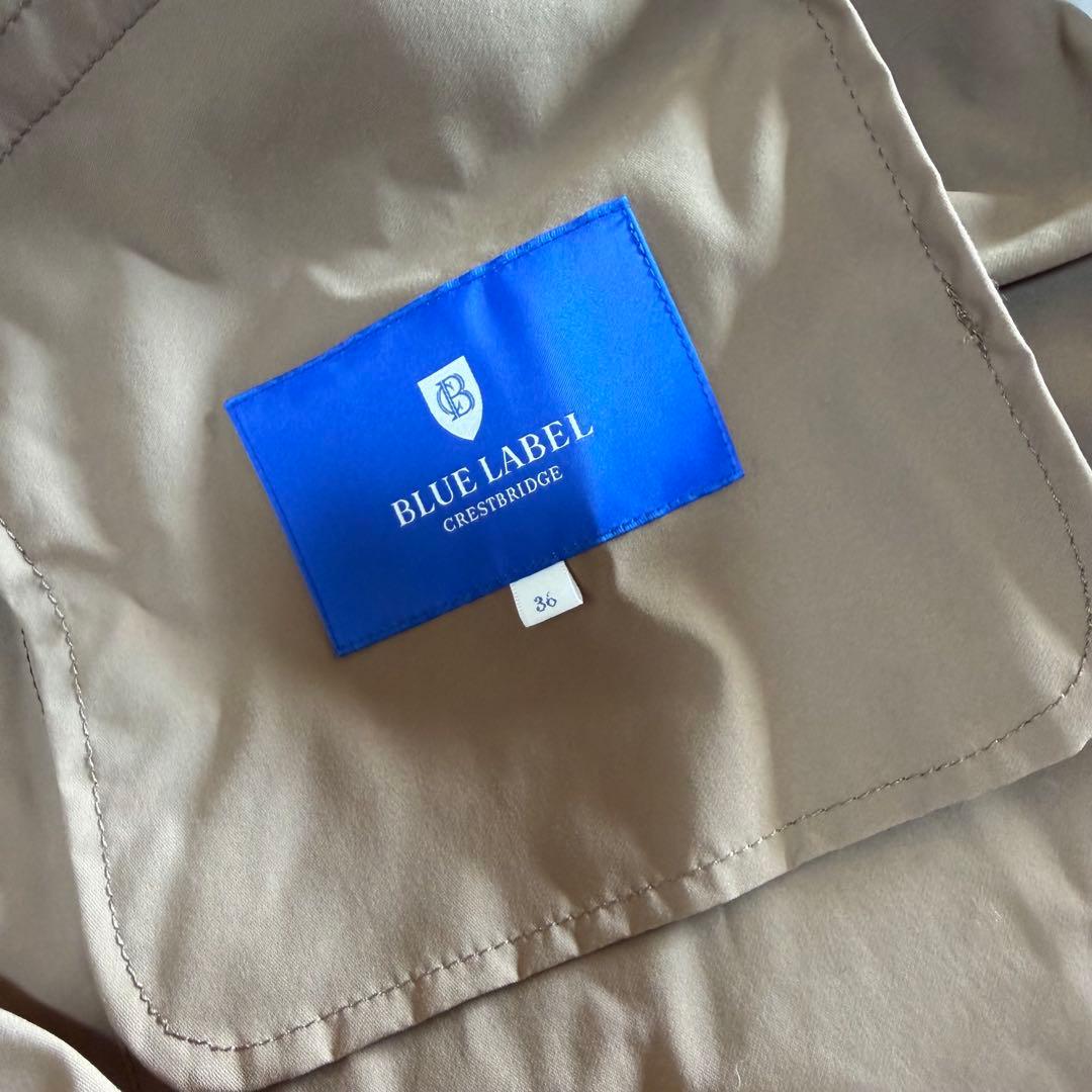 美品バーバリーブルーレーベル　ボアフード付き 暖かいモッズコート　36