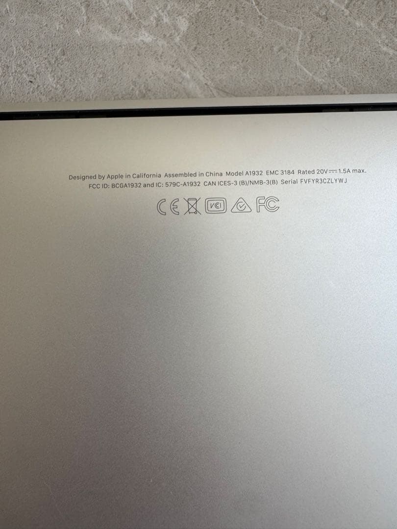 ジャンク品】MacBook Air A1932（2018年モデル）本体のみ