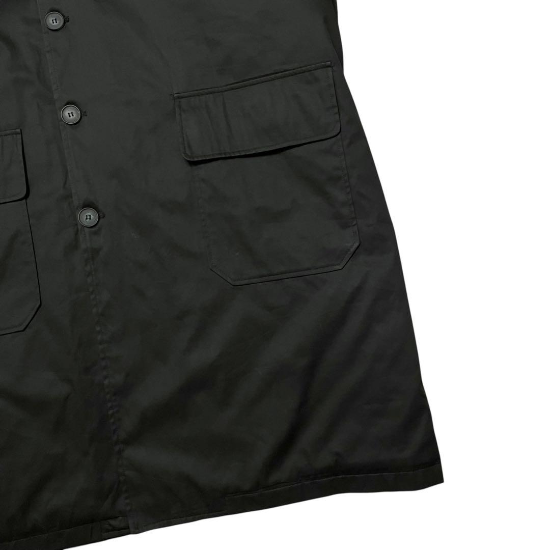 【美品】USED 00s 中綿キルティング フード付き ロングコート ブラック