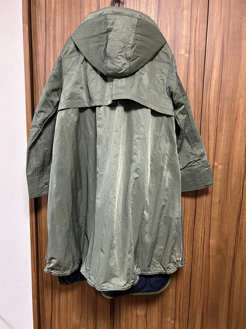 美品★ キルティングベストレイヤードコート