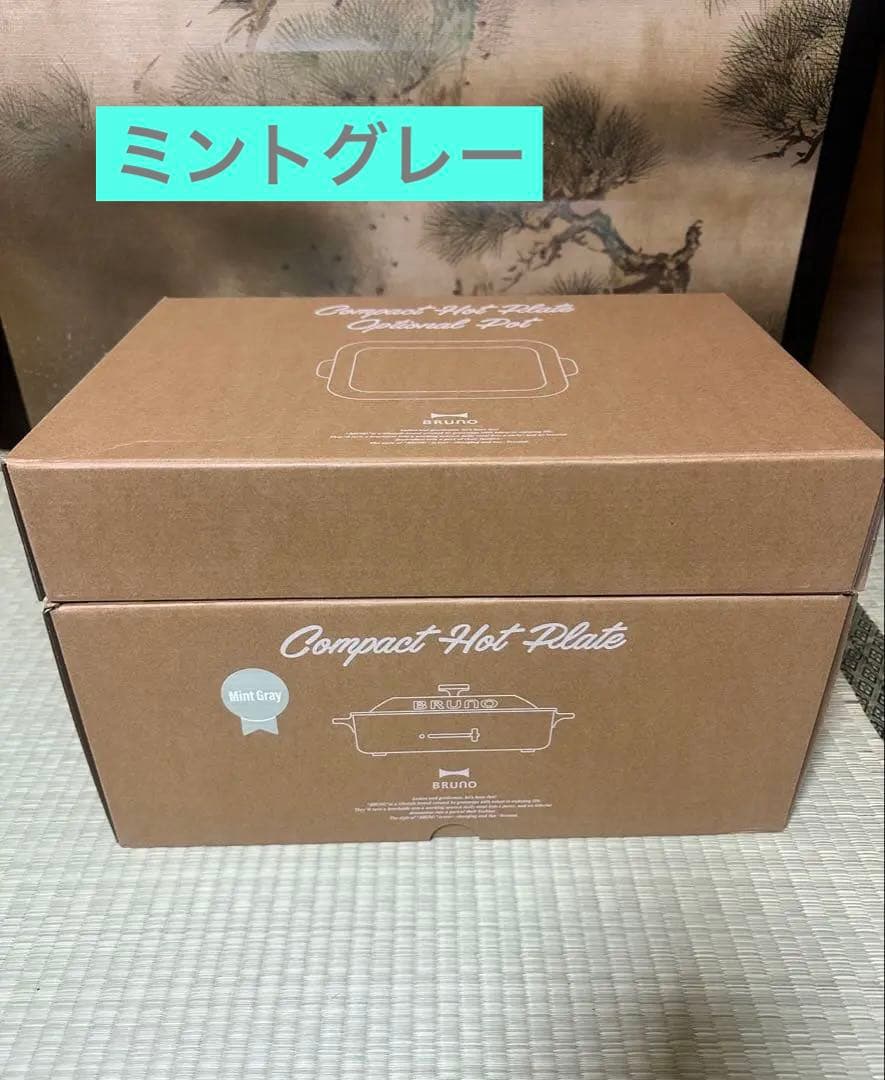 【新品・未使用】BRUNO コンパクトホットプレート ミントグレー