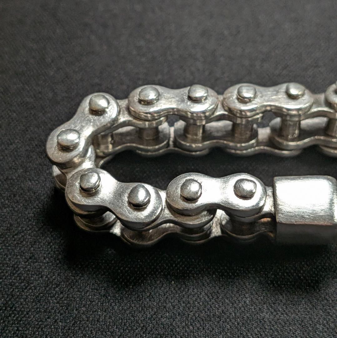 SV925 75g バイクチェーン ブレスレット メキシコ製 ヴィンテージ品