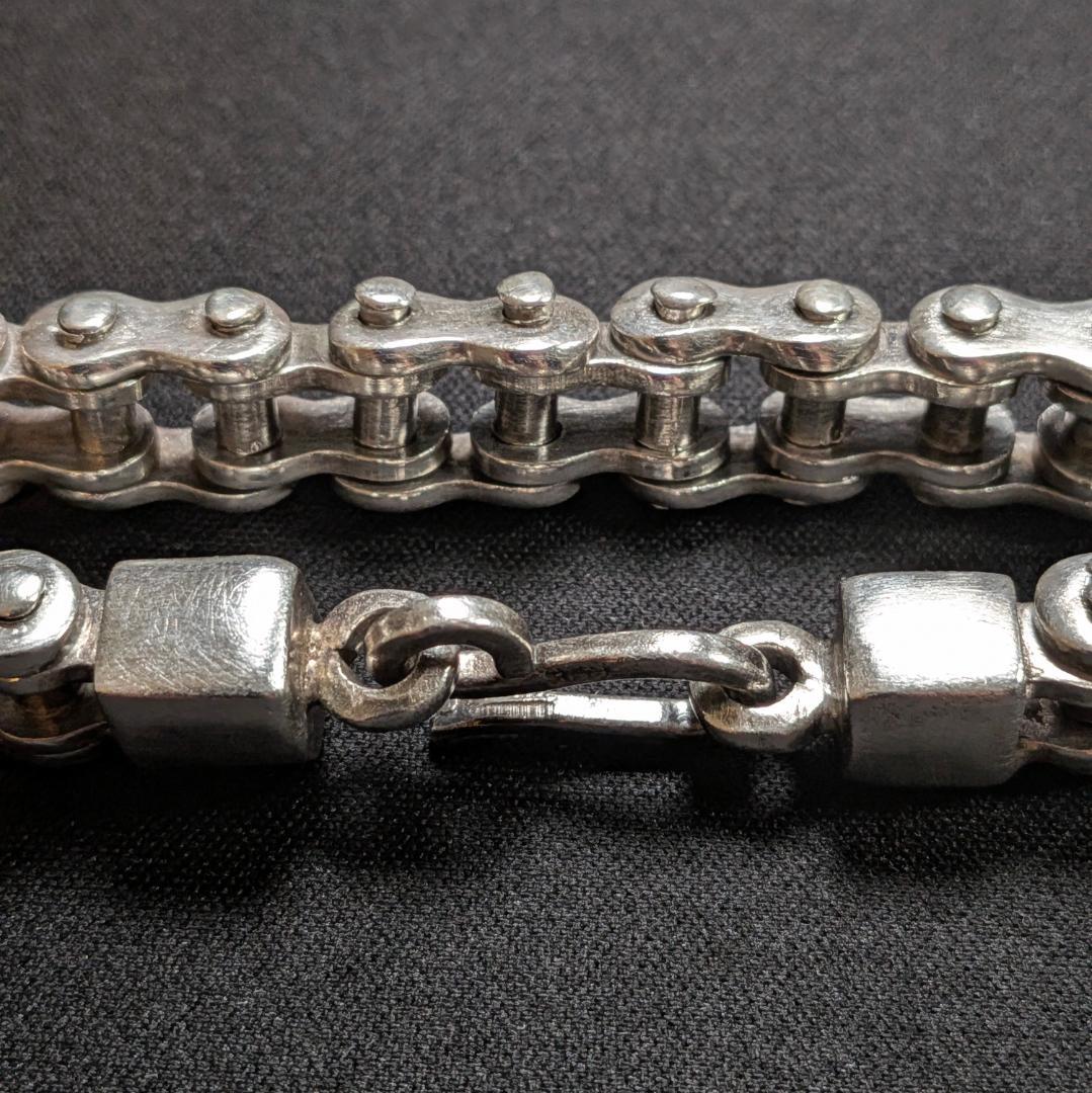 SV925 75g バイクチェーン ブレスレット メキシコ製 ヴィンテージ品
