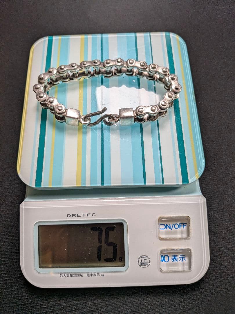 SV925 75g バイクチェーン ブレスレット メキシコ製 ヴィンテージ品