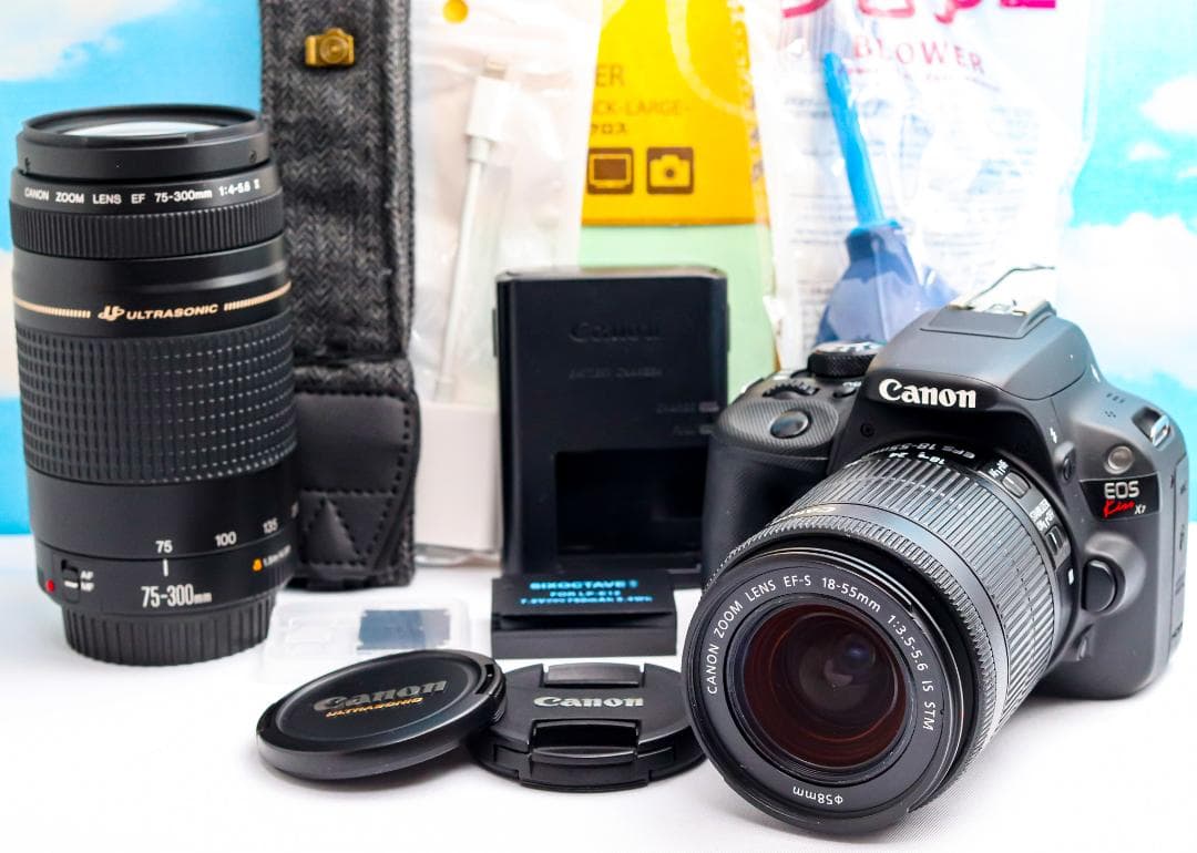 Canon kiss x7⭐️超小型一眼レフ⭐️スマホ転送♪⭐️ダブルレンズ