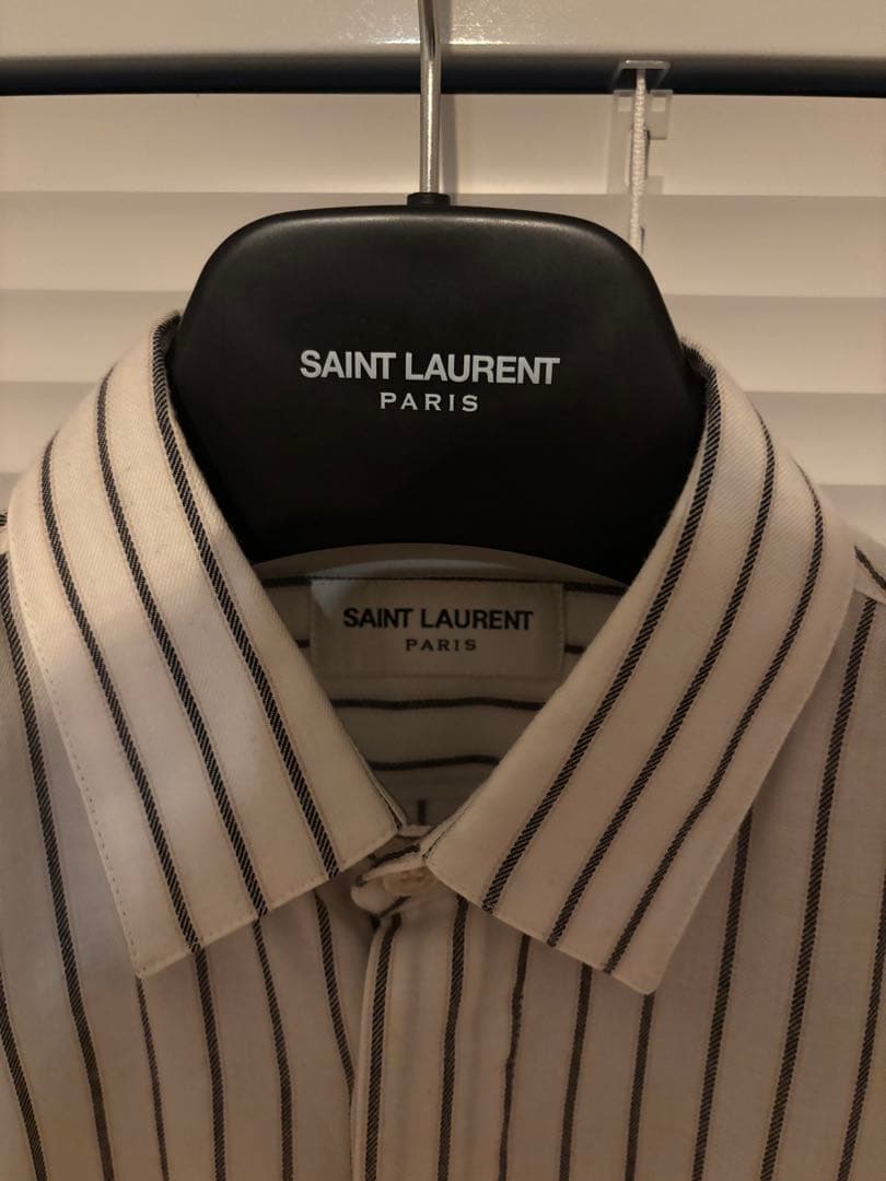 SAINT LAURENT ストライプ長袖シャツ　サイズ36