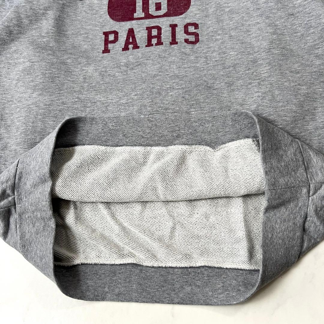 セリーヌ パーカー 16ルーズ ロゴプリント M グレー カシミヤ シルク