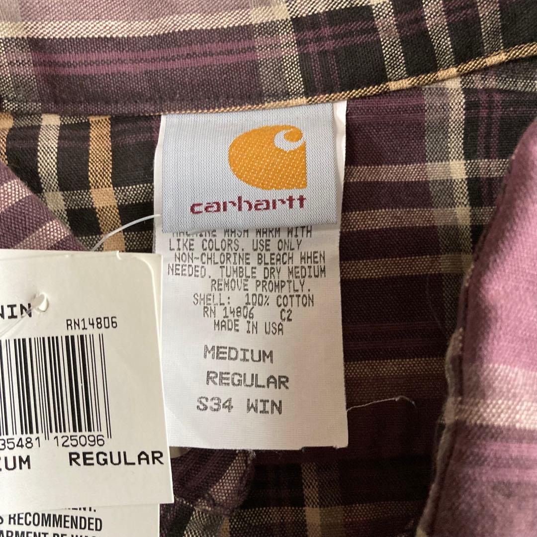 未使用 90年代 カーハート Carhartt 長袖 ボタンダウンチェックシャツ