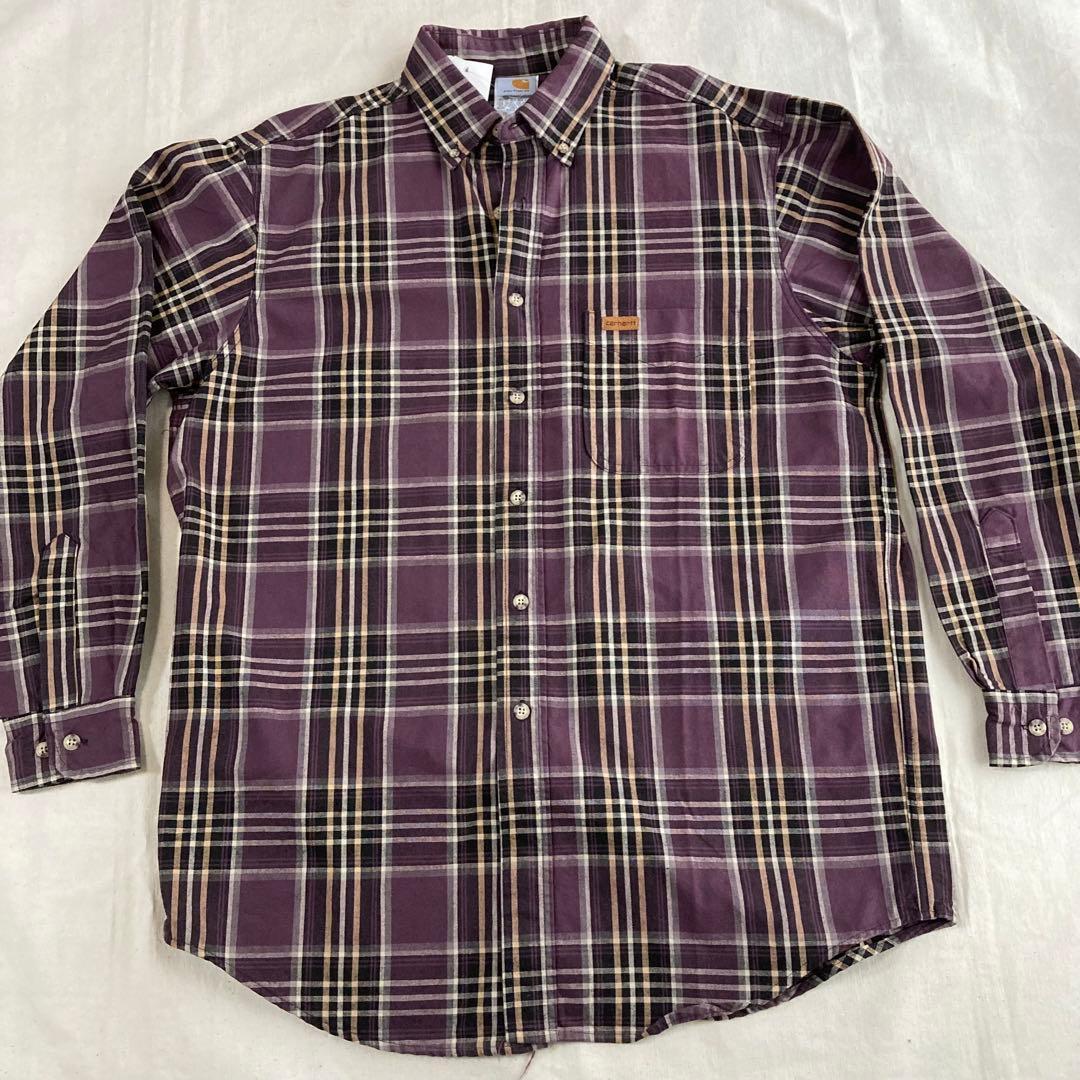 未使用 90年代 カーハート Carhartt 長袖 ボタンダウンチェックシャツ