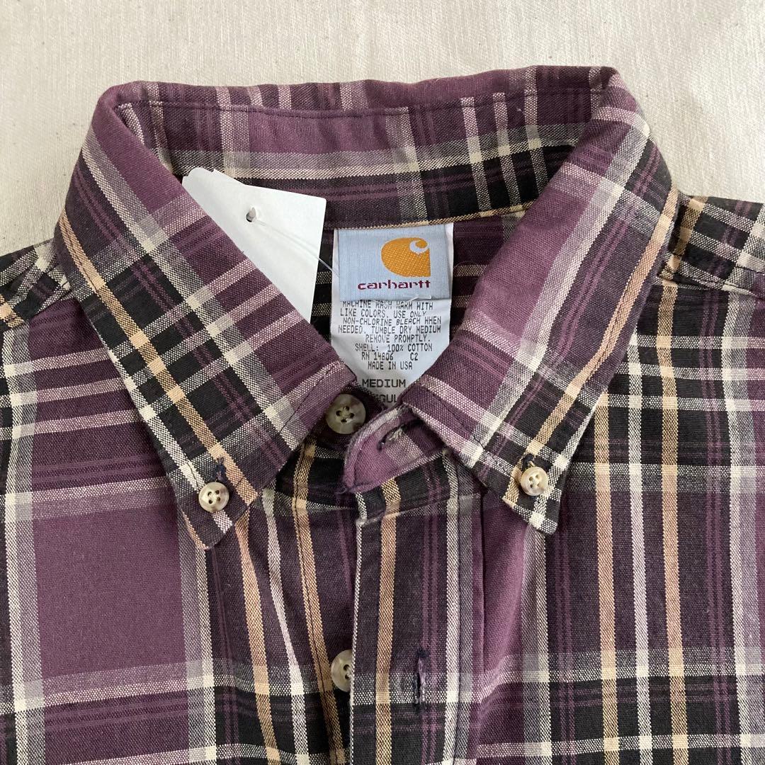 未使用 90年代 カーハート Carhartt 長袖 ボタンダウンチェックシャツ