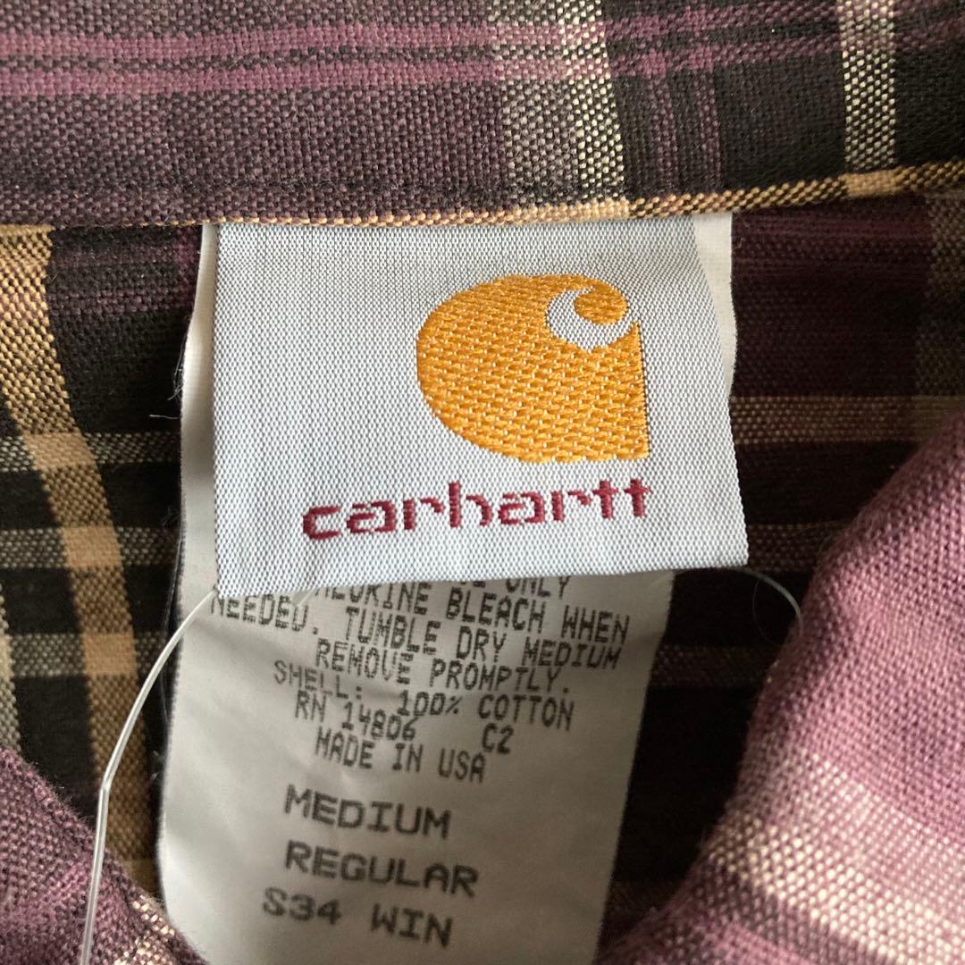 未使用 90年代 カーハート Carhartt 長袖 ボタンダウンチェックシャツ