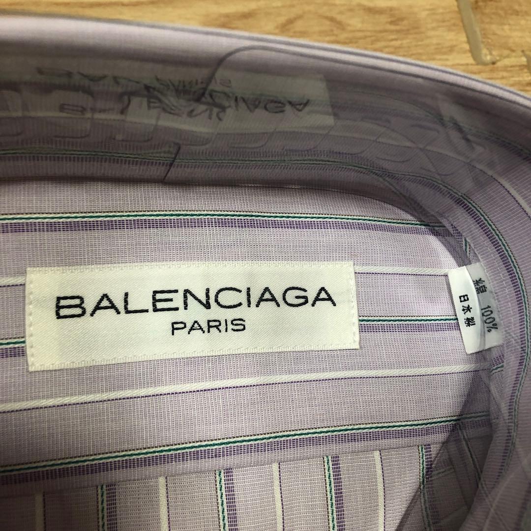 【本日最終値下デッド未使用タグ付BALENCIAGA ストライプシャツ38-80