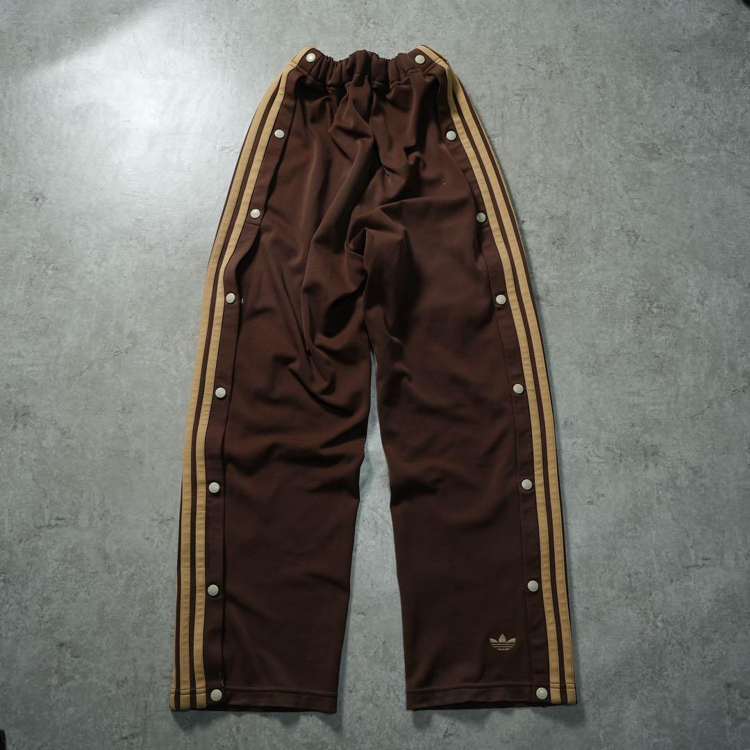 粗*ツ様 90s adidas ブラウンベージュ トラックパンツ トレフォイル