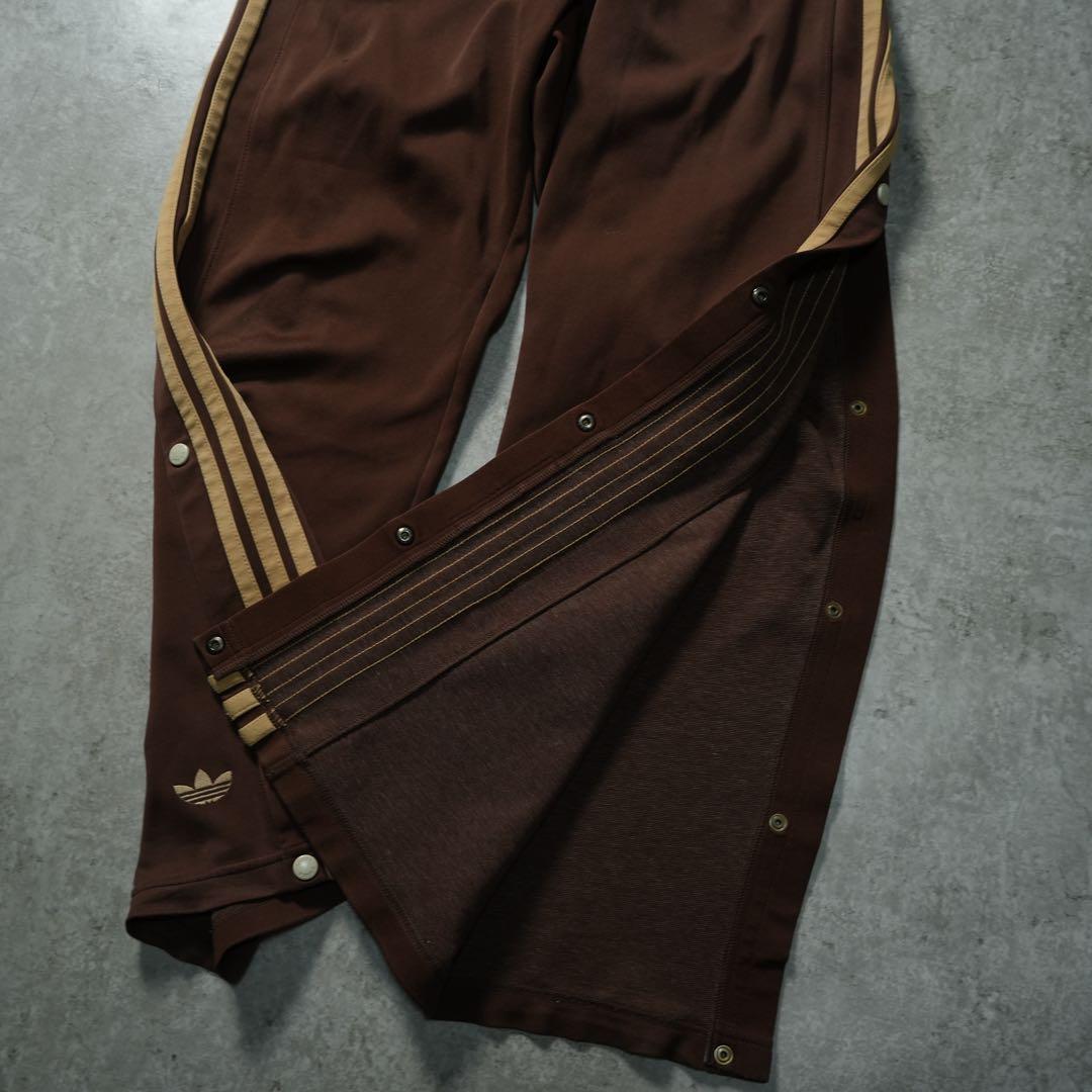粗*ツ様 90s adidas ブラウンベージュ トラックパンツ トレフォイル