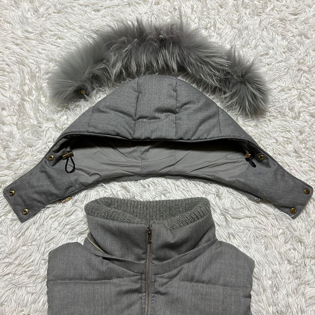 【極美品】 TATRAS タトラス ダウンベスト ルセラ ファーフード