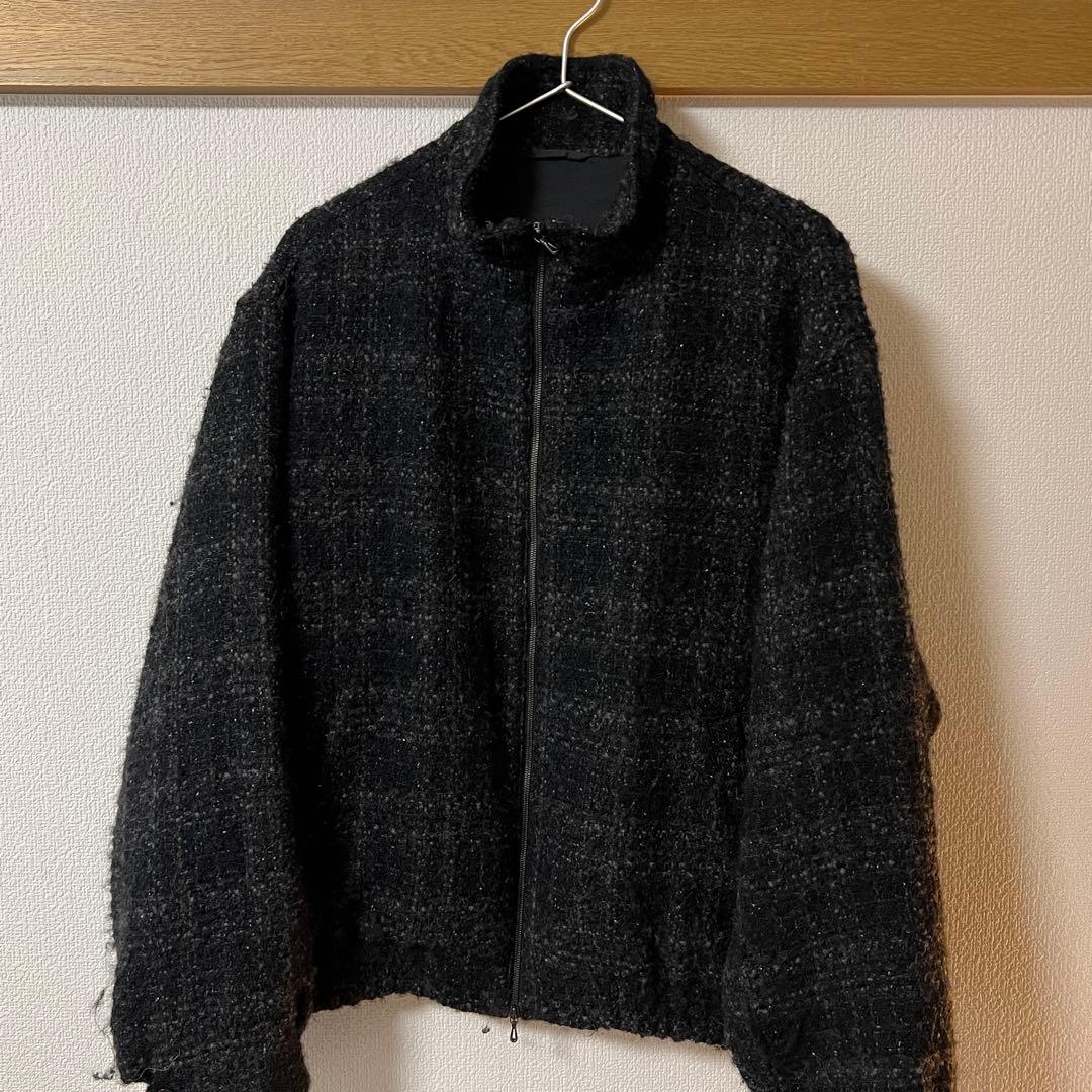 ジャケット・アウター LIDNM ALPACA SILK TWEED ZIP