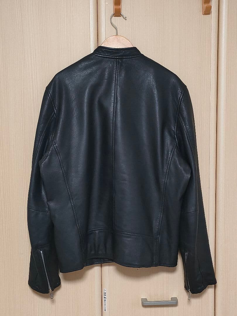 本*り様 美品 AWESOME LEATHER スタンドダブルライダースジャケッ
