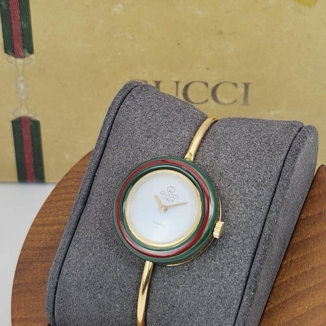 GUCCI チェンジベゼル 腕時計 クォーツ　レディースゴールド　全6色　保存箱