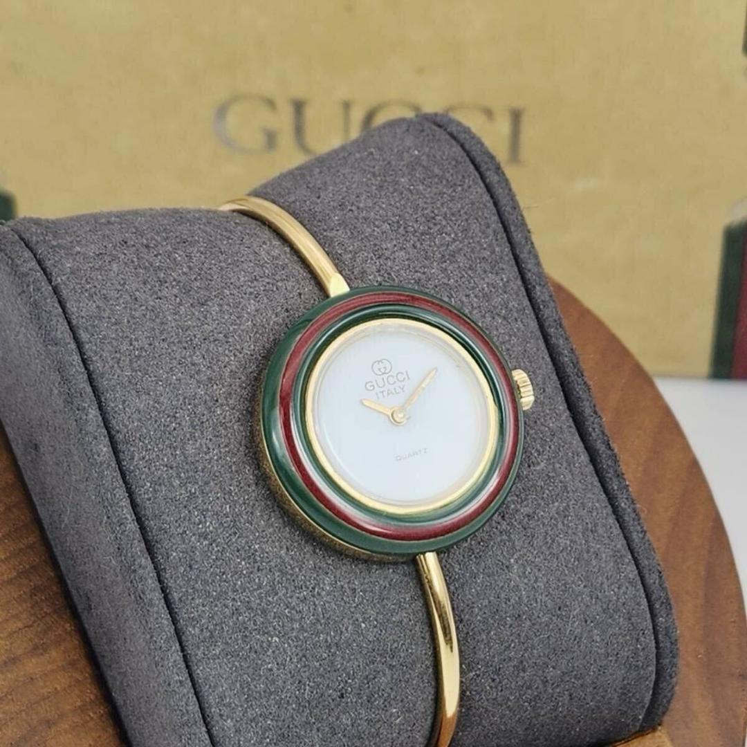 GUCCI チェンジベゼル 腕時計 クォーツ　レディースゴールド　全6色　保存箱