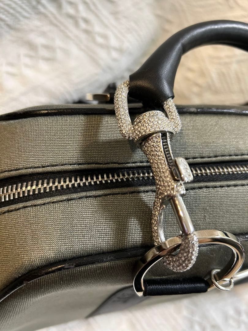 コ*ー様 クリスチャンディオール ハンドバッグ ショルダーバッグ ラインストーン