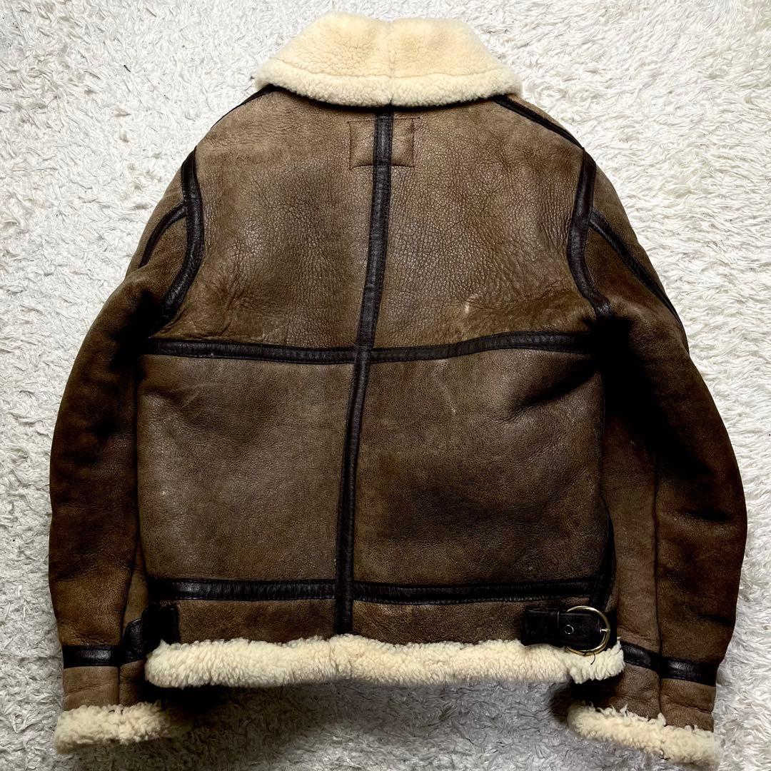 超肉厚/美品✨ショット B-3 ムートンジャケット レザージャケット フライト