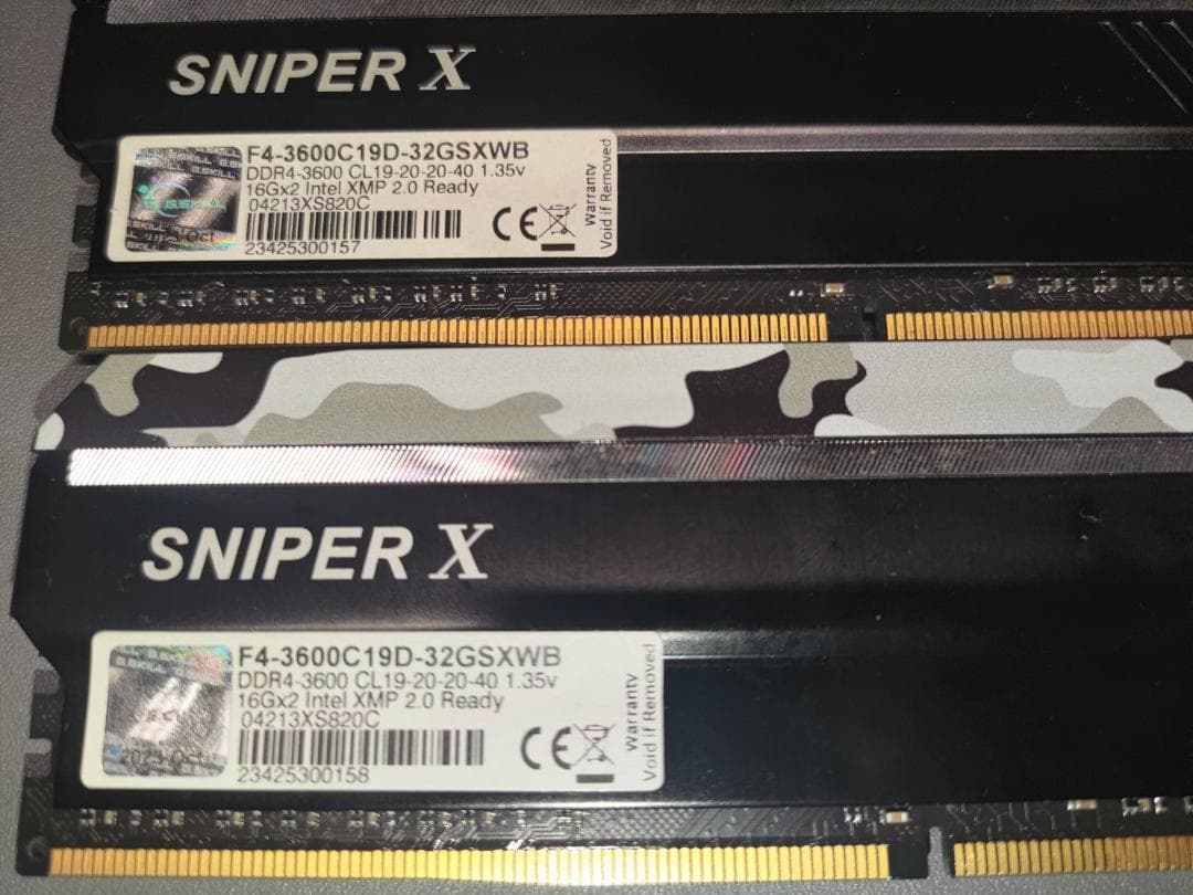 G.skill F4-3600C19D-32GSXWB 16G×2 その4