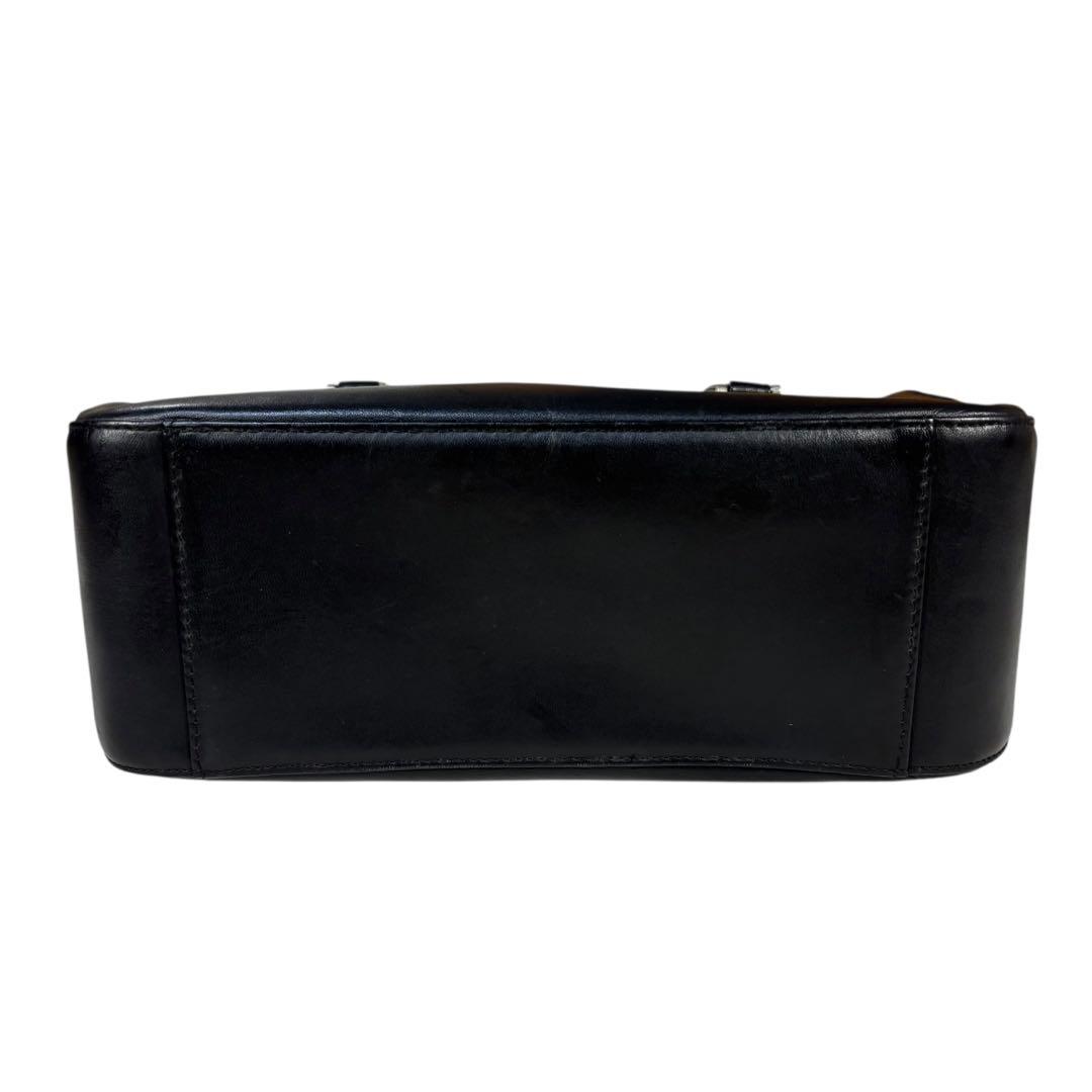 【美品】ポールスミス　オールレザー　ミニボストンバッグ　肩掛け　マルチカラー　黒