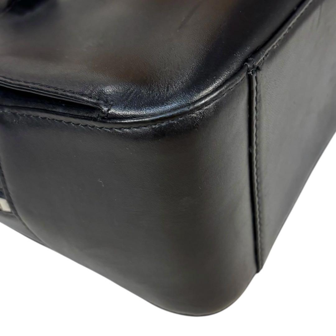 【美品】ポールスミス　オールレザー　ミニボストンバッグ　肩掛け　マルチカラー　黒