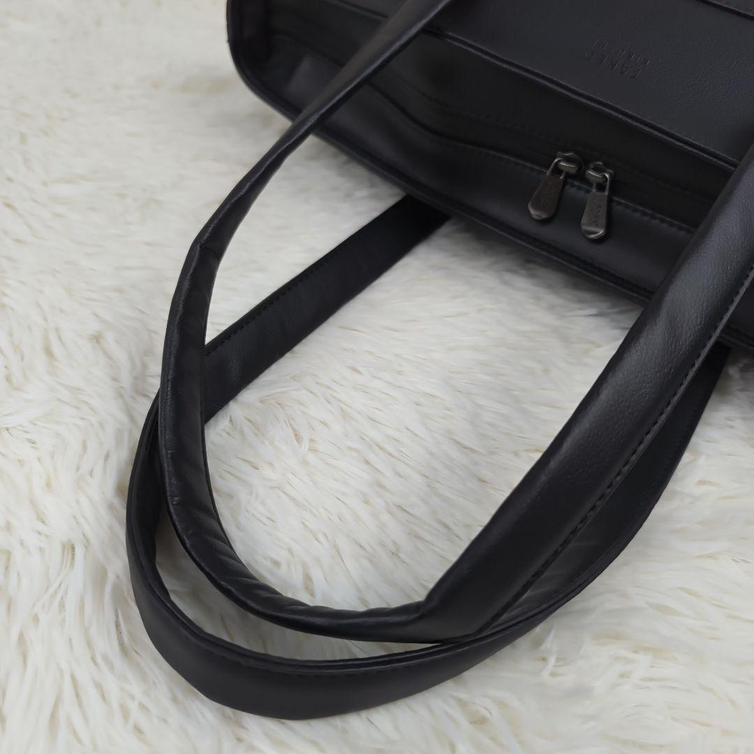 ✨未使用級極美品✨ タケオキクチ トートバッグ 合皮 肩掛け 撥水 A4可 黒