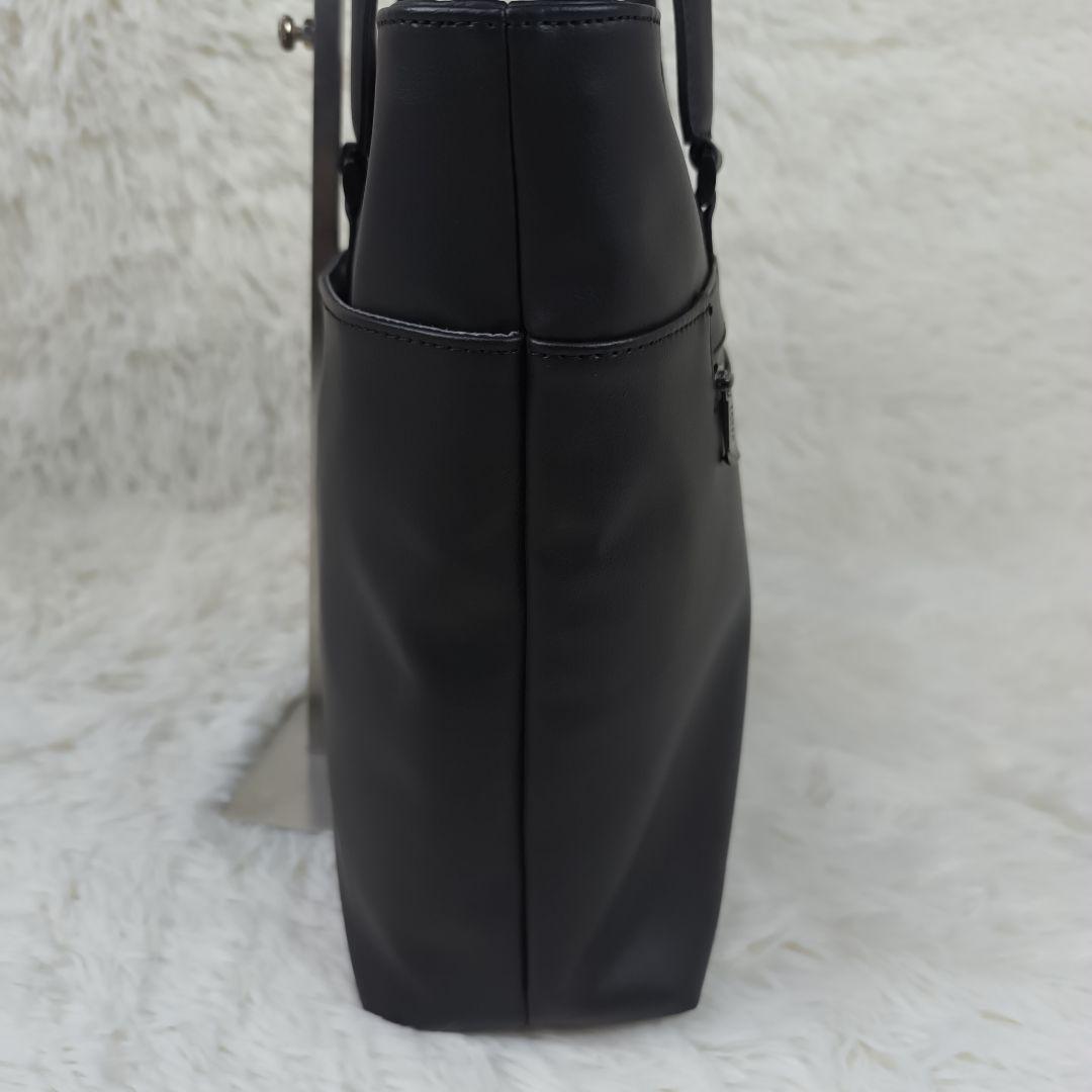 ✨未使用級極美品✨ タケオキクチ トートバッグ 合皮 肩掛け 撥水 A4可 黒