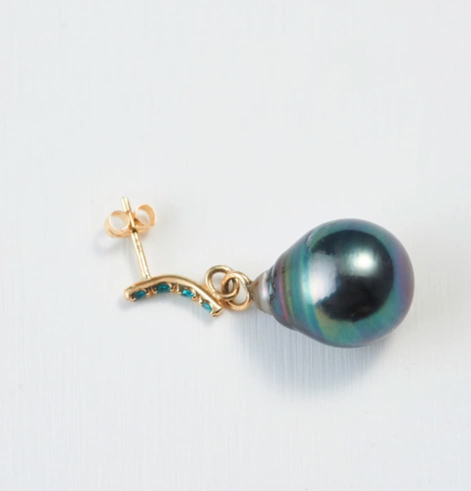 約17万円 MARIKO TSUCHIYAMA　タヒチアンパール シングルピアス