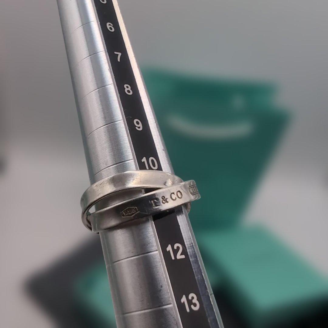 ティファニー 11号 インターロッキング リング ダブル ナロー 2連 指輪