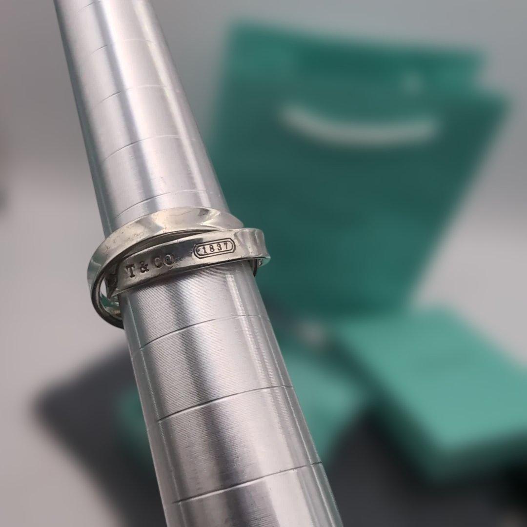 ティファニー 11号 インターロッキング リング ダブル ナロー 2連 指輪