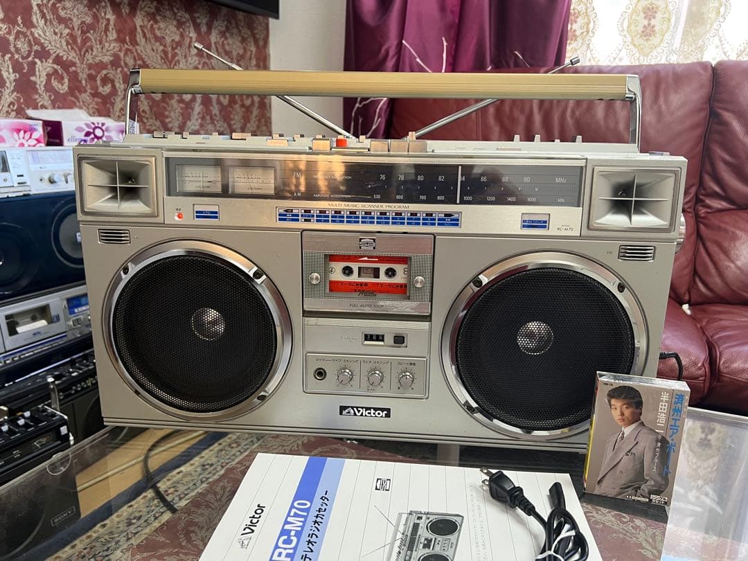 希少ビクターRC-M70 ラジオFM/AMラジカセ動作品メンテナンス済み美品