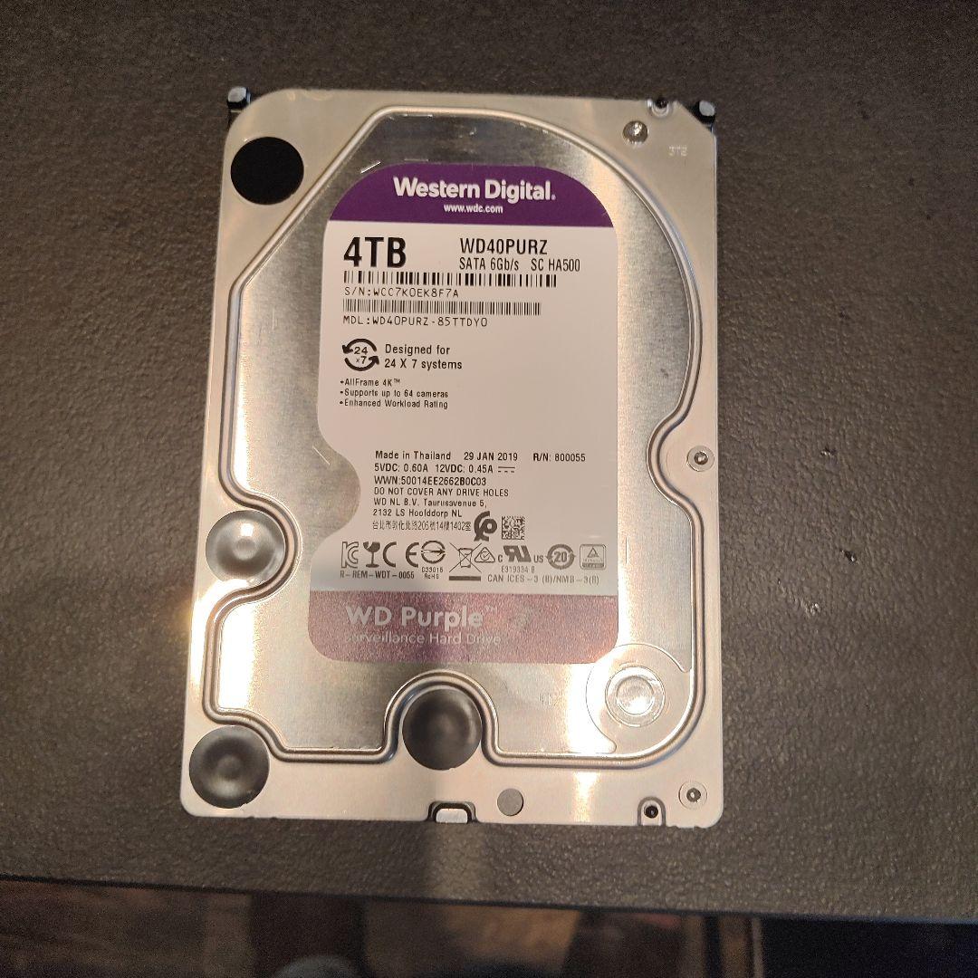 中古品さん専用　Western Digital WD40PURZ 4TB HDD