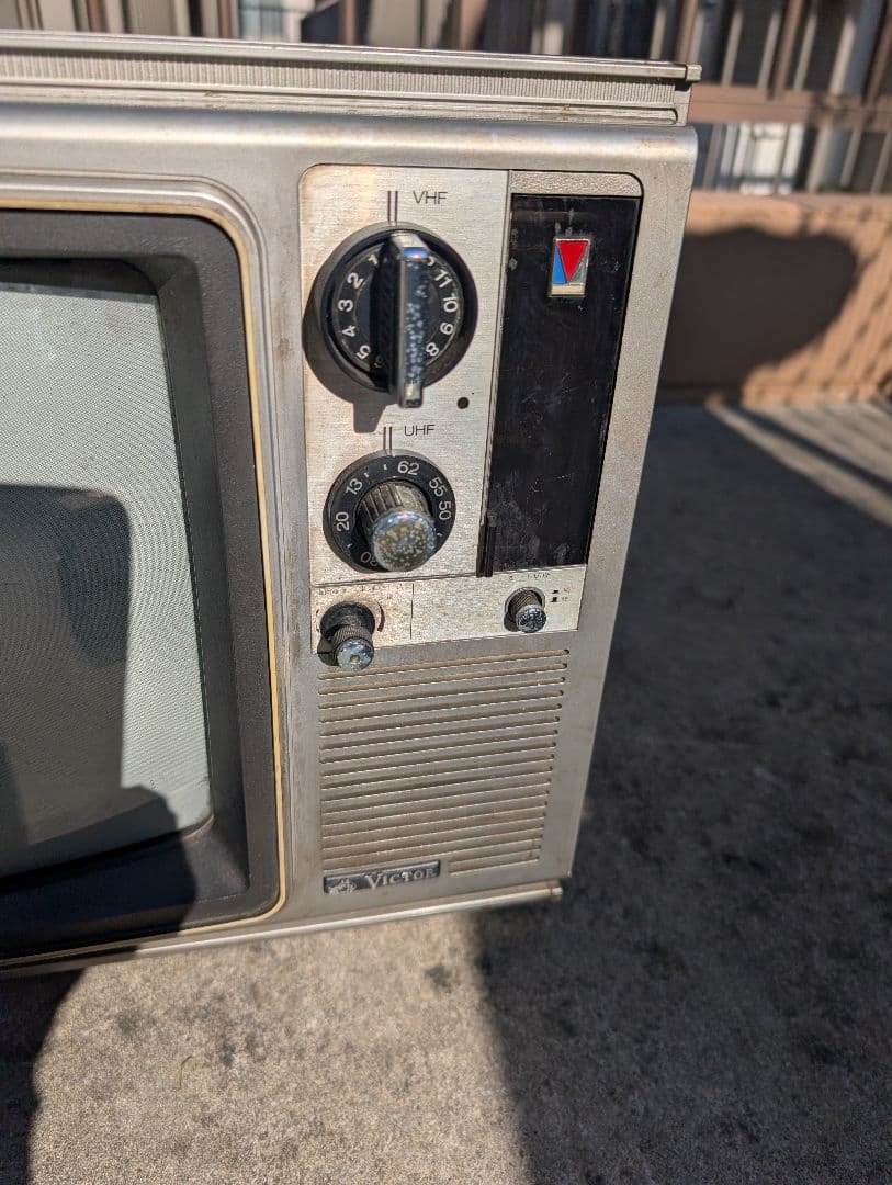 希少！！ビクター カラーTV　c-3514型 ブラウン管TV 木目調　ジャンク