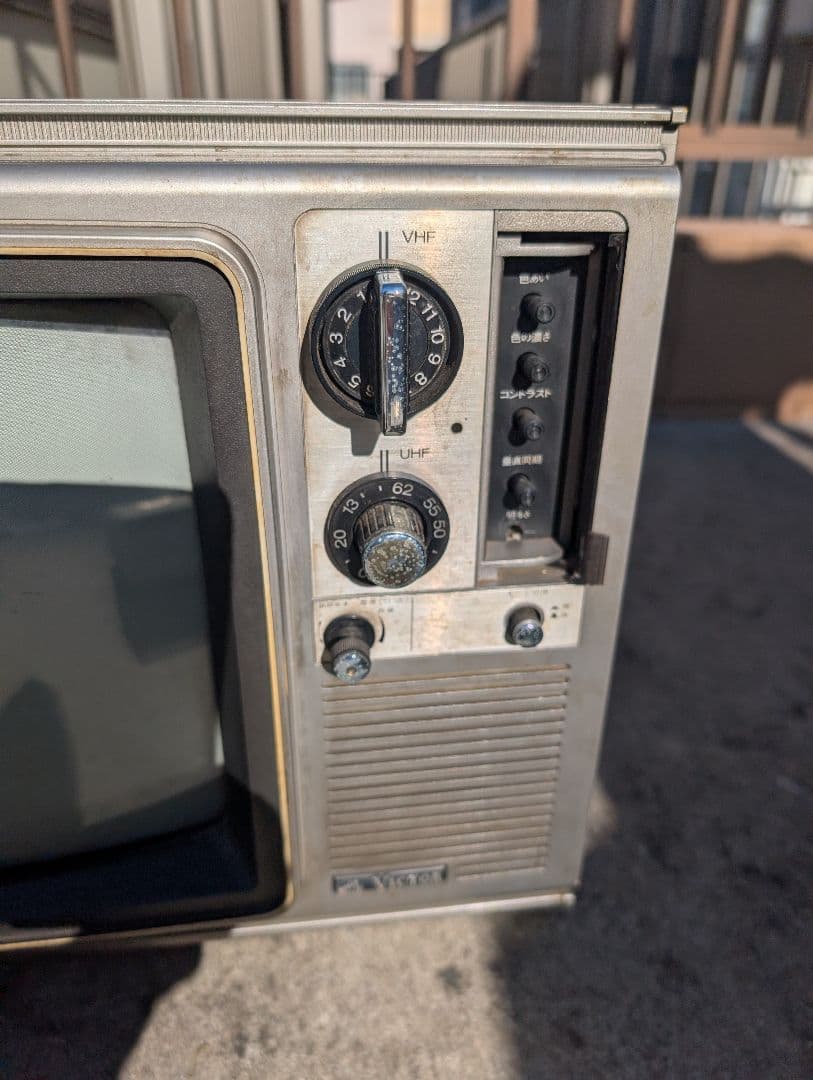 希少！！ビクター カラーTV　c-3514型 ブラウン管TV 木目調　ジャンク