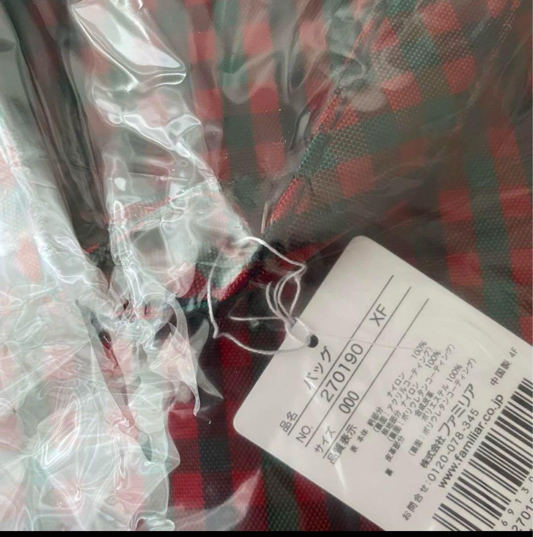 【完売品】 新品！ファミリア トートバッグ 赤チェック 軽量 A4サイズ