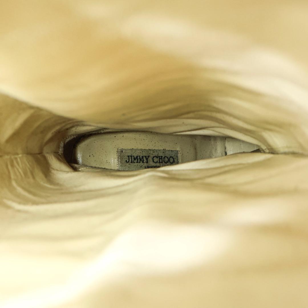 H5393-h1◾️ジミーチュウ　サイドシャーリングロングブーツ　保存袋付