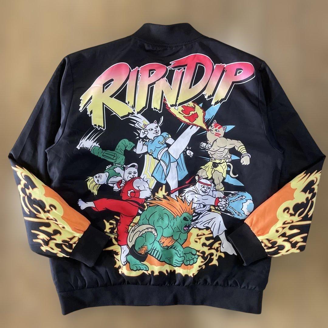 RIPNDIP スカジャン ストリートファイター バックプリント 古着 Lサイズ
