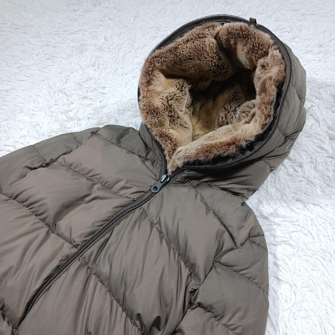 デュベティカ アルウェン ラビットファー ダウンコート ミドル丈 38