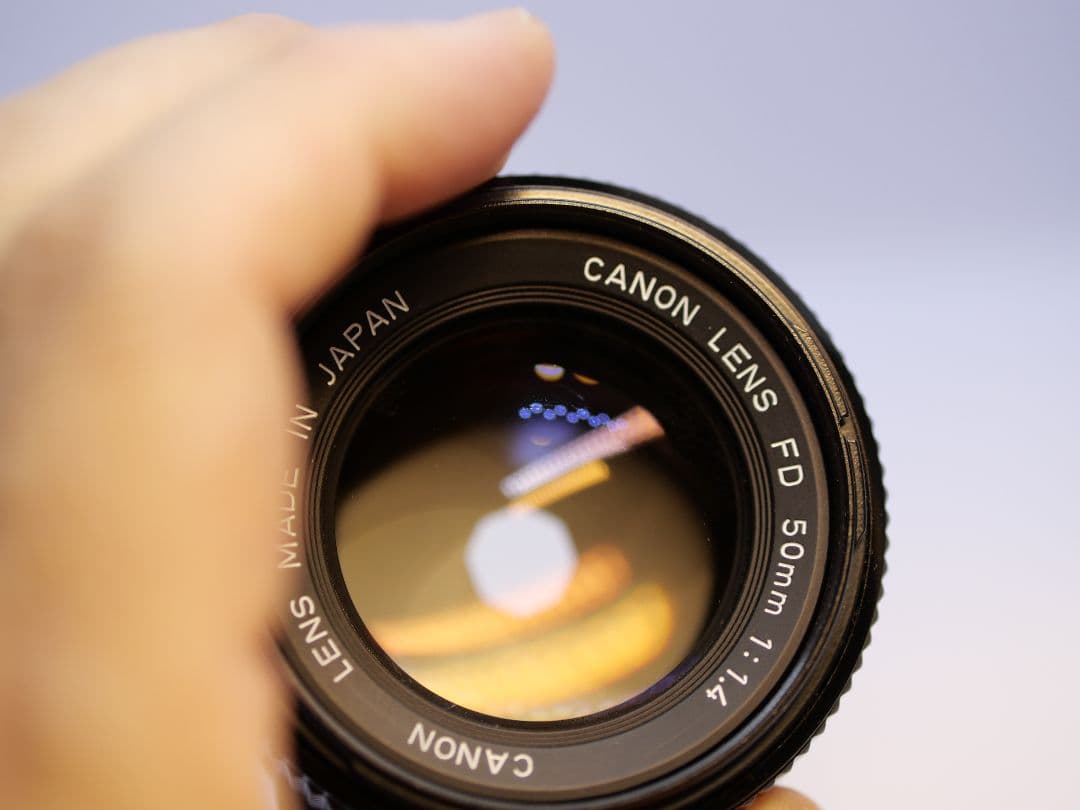 50mm f/1.4 単焦点レンズ　canon FD