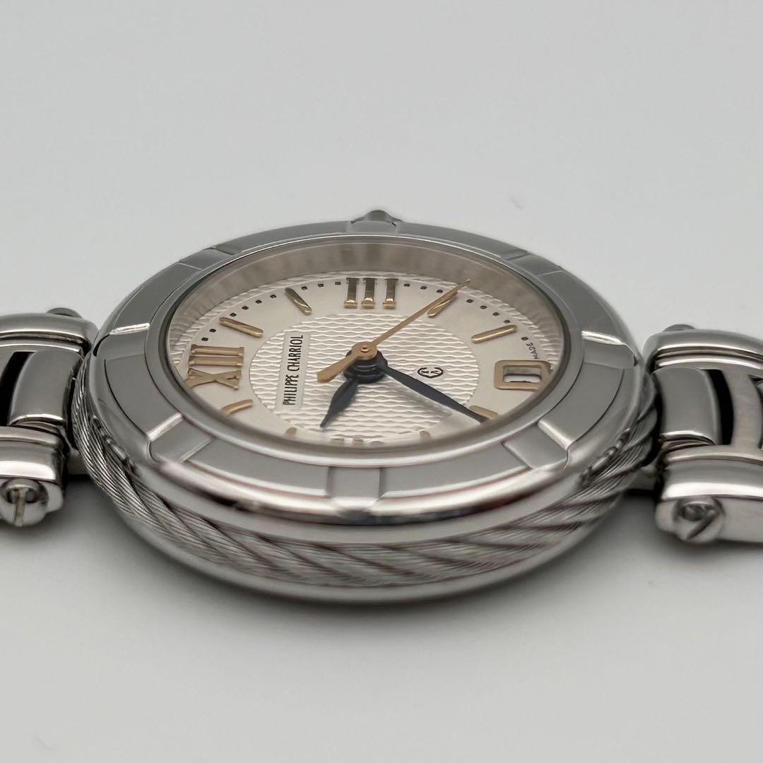 【新品電池 稼働】 フィリップ•シャリオール レディース クォーツ