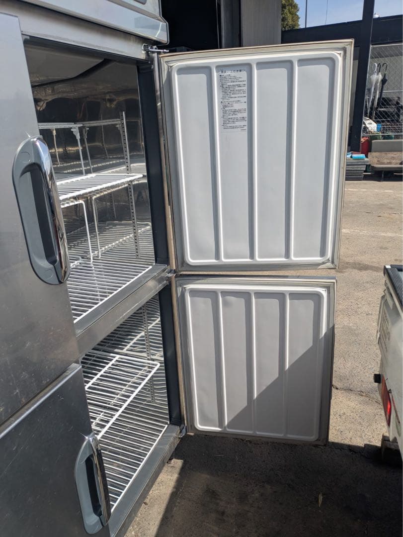 ステンレススチール 4ドア冷蔵庫／冷凍庫【動作確認済み】